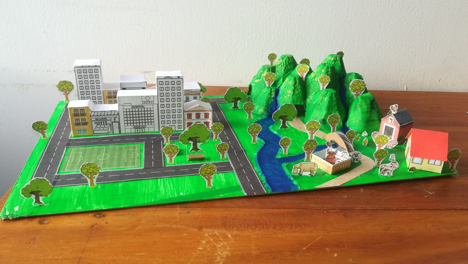Maqueta de paisaje Maqueta